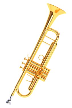 Polished Brass Trumpet clipart