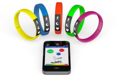 Fitness izci ile hareket eden telefon