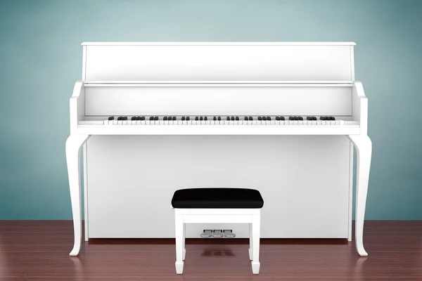 Oude stijl foto. Witte Piano — Stockfoto