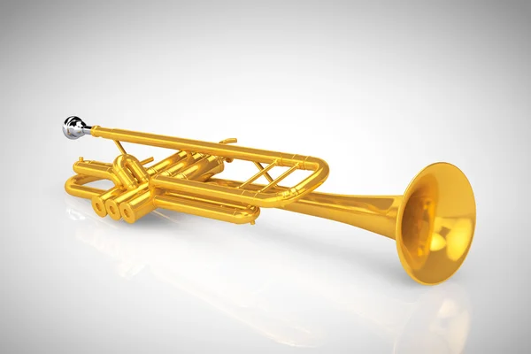 Polerad mässing trumpet — Stockfoto