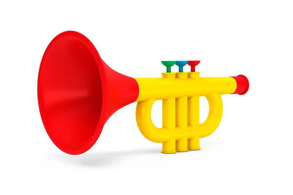 Oyuncak çocuğun trompet — Stok fotoğraf