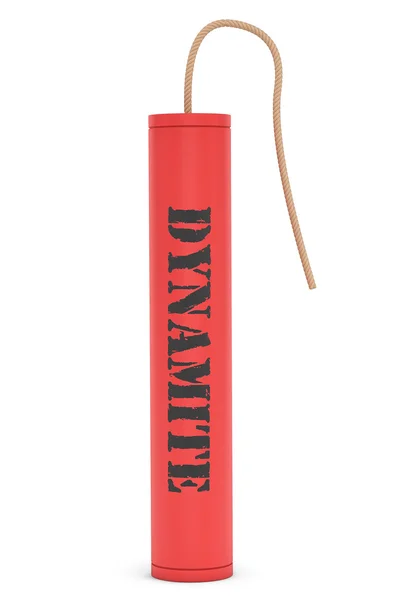 Red Dynamite with Dynamite Sign — Stock Photo, Image