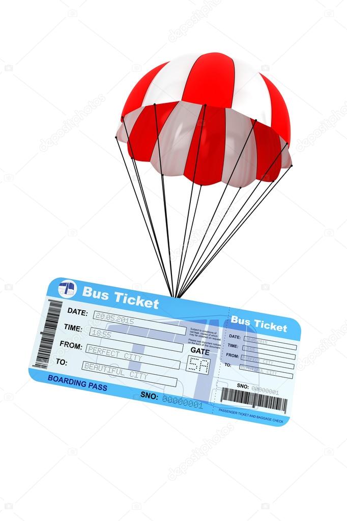 Bus Ticket with Parachute