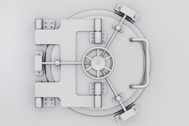 Metalik banka kasa kapısı