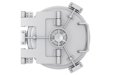 Metalik banka kasa kapısı