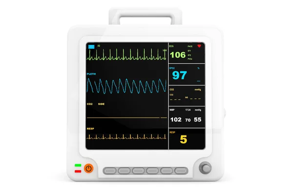 Health care portable cardiac monitoring equipment — Stock Photo, Image