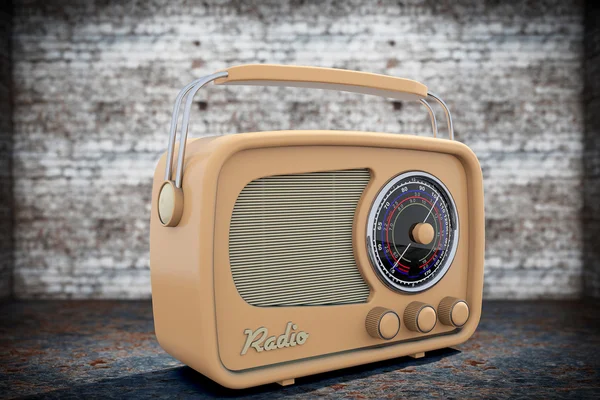 Old Style Photo. Closeup Vintage Radio — Stock Photo, Image