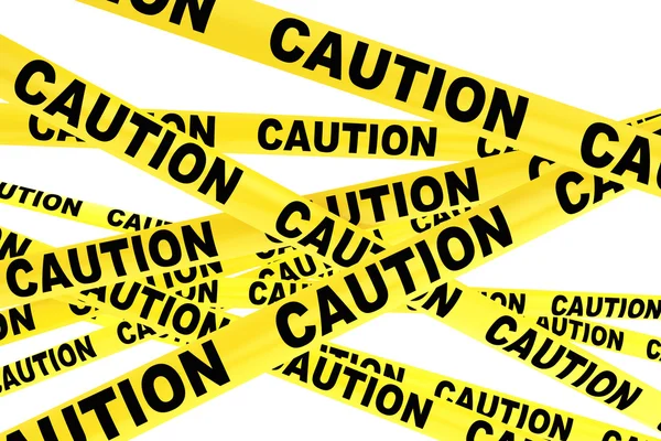 Caution Yellow Tape Strips — Stock Photo, Image