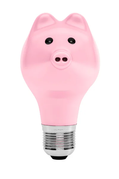 Piggy Bank as Light Bulb — Stock Photo, Image