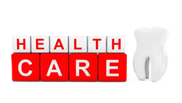 Health Care Cubes with Tooth — Stock Photo, Image