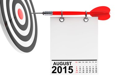 Calendar August 2015 with target