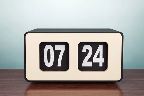 Old Style Photo. Vintage Flip Clock — Stockfoto