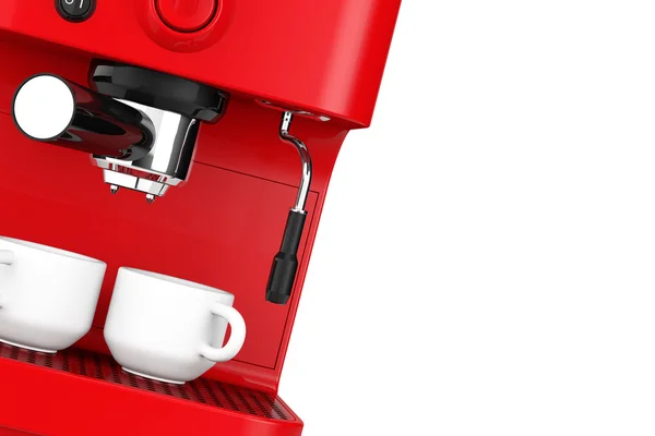 Closeup Espresso Coffee Making Machine. 3d rendering — Stock Photo, Image