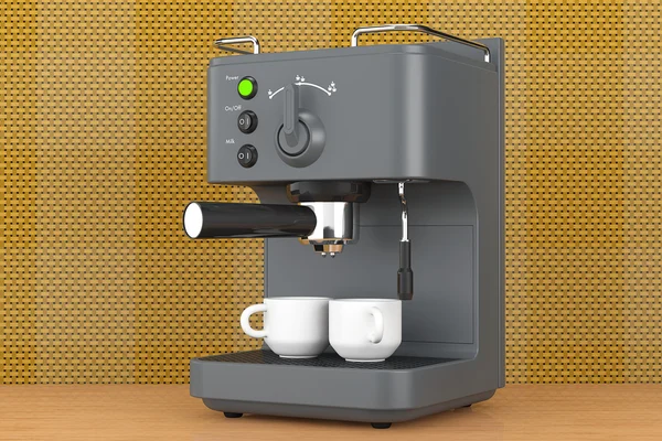 Old Style Photo. Espresso Coffee Making Machine. 3d rendering — Stock Photo, Image