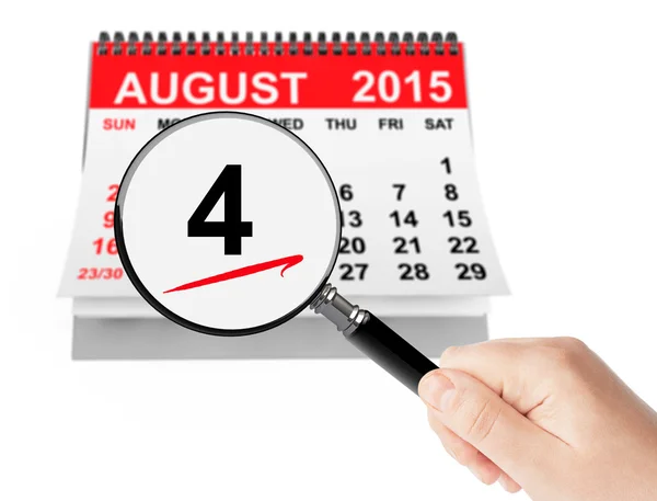 Concetto del Giorno della Guardia Costiera degli Stati Uniti. 4 agosto 2015 calendario wi — Foto Stock