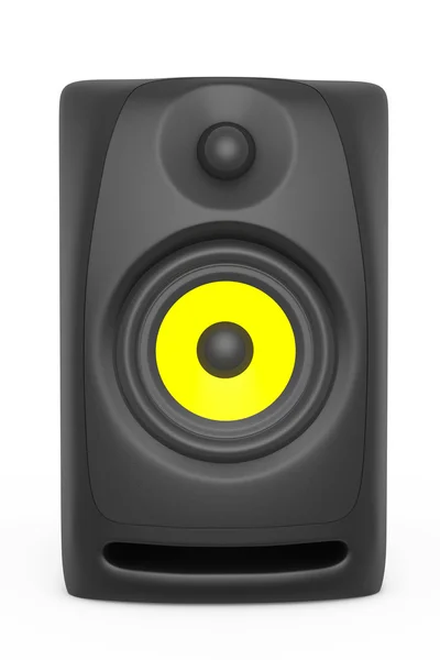 Alto-falante de áudio close-up. Renderização 3d — Fotografia de Stock