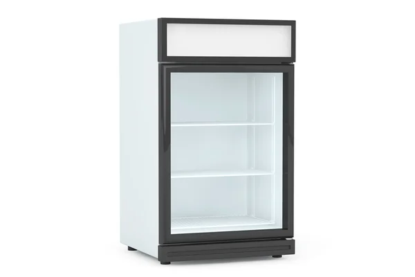 Холодильник со стеклянной дверью — стоковое фото