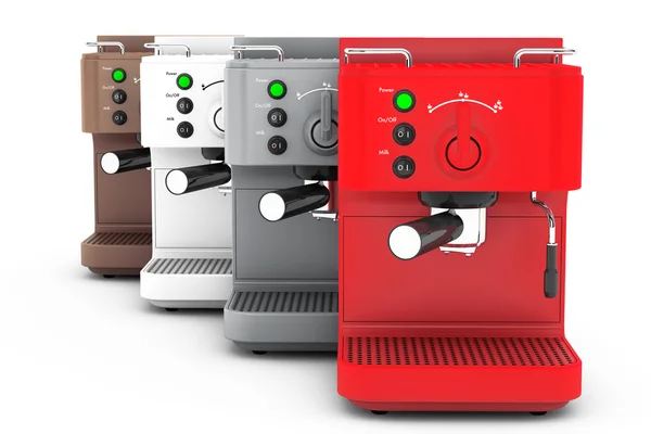 Espresso Coffee Making Machines. 3d rendering — 图库照片