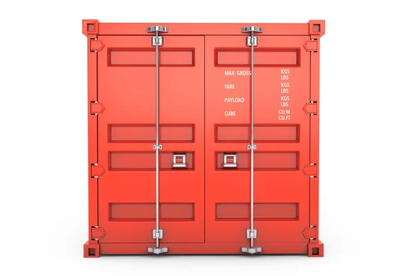 Red Shipping Container. 3d rendering — Stock fotografie