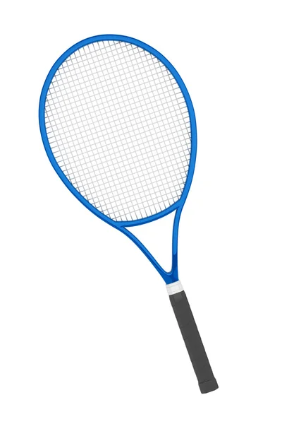 Blue Closeup Tennis Racket — 图库照片