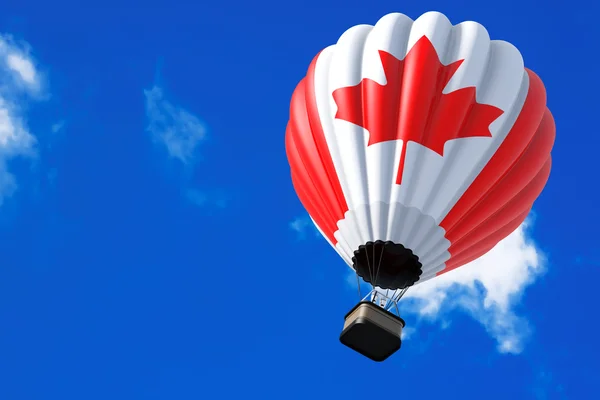 Balão de ar quente como bandeira do Canadá — Fotografia de Stock