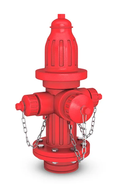 Red Fire Hydranton 3d rendering — 图库照片