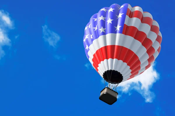 Balão de ar quente como bandeira dos EUA — Fotografia de Stock