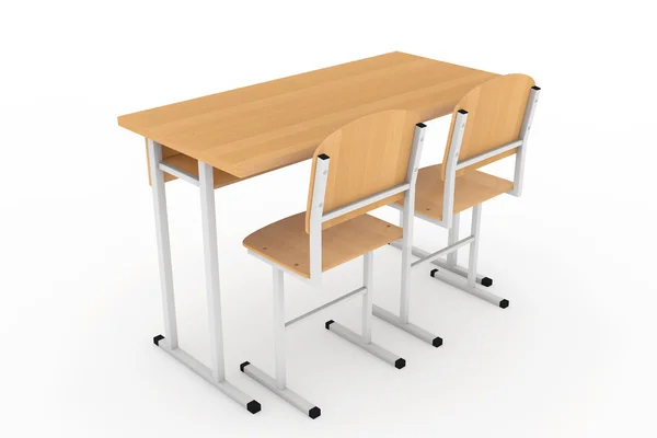 Okul masa ve sandalyeler — Stok fotoğraf