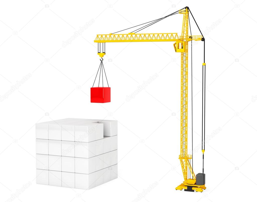 Construction of Cubes by Yellow Tower Crane