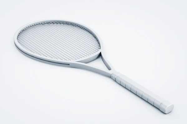 Raqueta de tenis de primer plano Clay Render — Foto de Stock