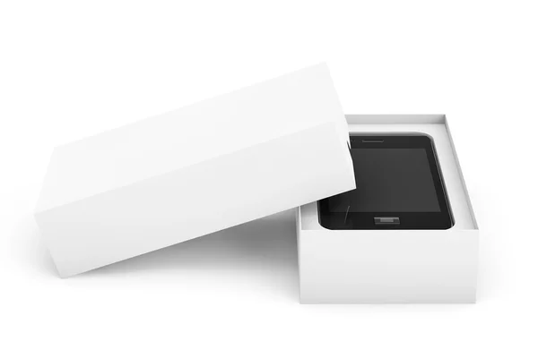 3D Render Smartphone com caixa — Fotografia de Stock