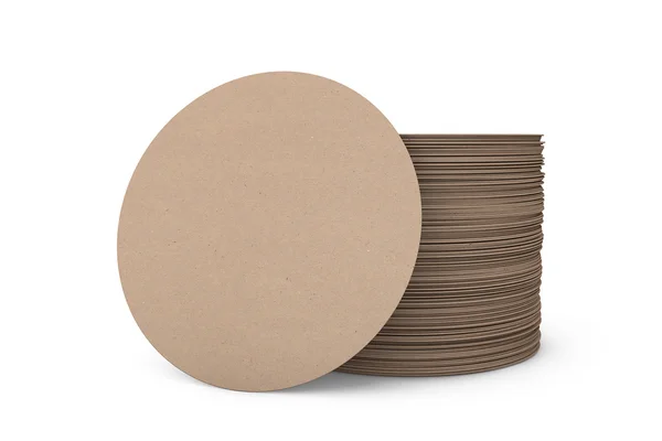 Stack of Blank Beer Coasters — Stock Photo, Image