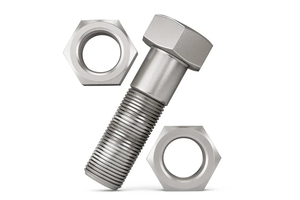 Bolt and Nuts as Percentage Symbol — Stock Photo, Image