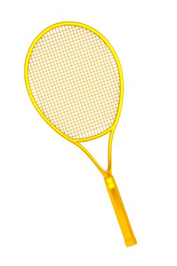 Altın Closeup tenis raketi