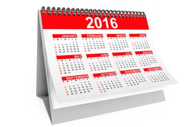 2016 yılı masaüstü takvimi