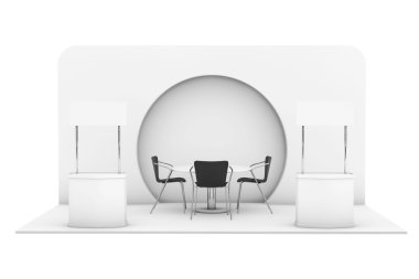 Ticaret ticari fuar standı. 3D render