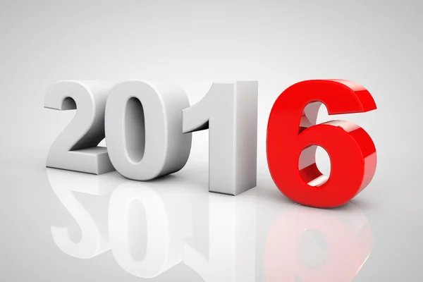 Yeni yıl 2016 3d işareti — Stok fotoğraf