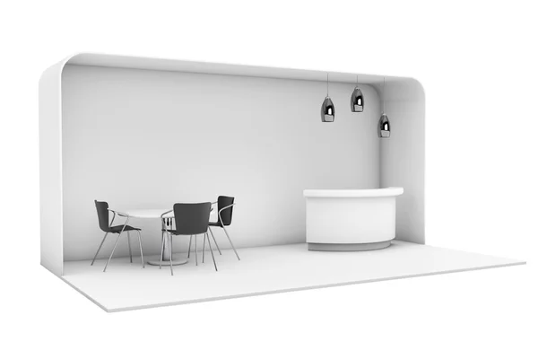 Trade Commercial Exhibition Stand. 3d rendering — Stock Photo, Image