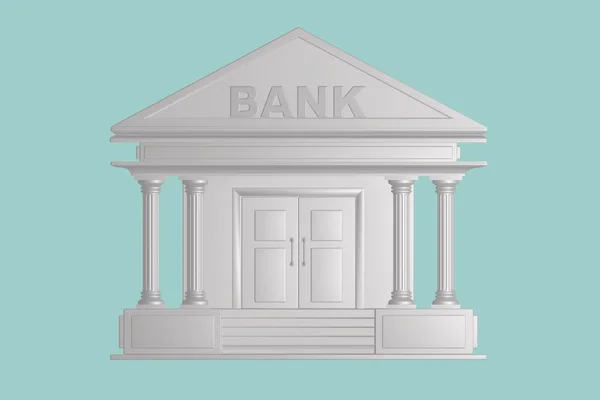 Ilustração conceitual plana do edifício bancário — Fotografia de Stock