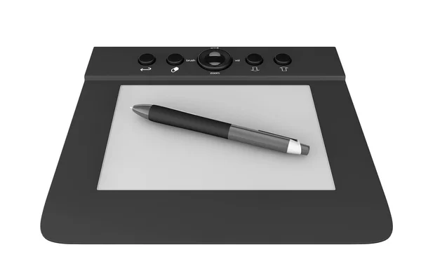 Digitale grafisch Tablet met Pen — Stockfoto
