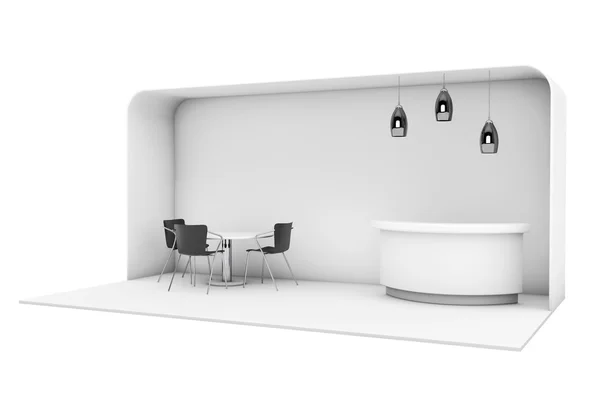 Trade Commercial Exhibition Stand. 3d rendering — Stock Photo, Image