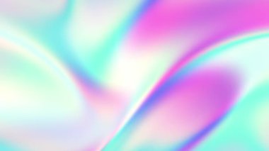 4k Çözünürlük Videosu: Pembe, Mavi ve Nane Tonu 'nda Yumuşak Gradyan Dalgalarla Pürüzsüz Pastel Soyut Arkaplan. Kusursuz Döngülü Animasyon Zarif Sanal Doku