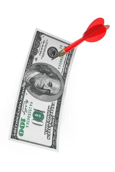 Dollars Bill with Darts Arrow — Stock Photo, Image