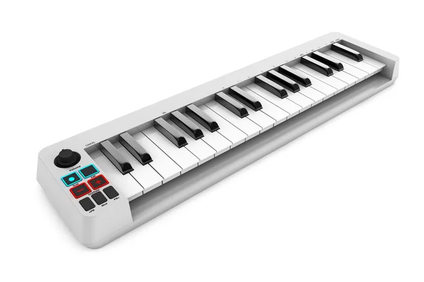 Dijital piyano Synthesizer. 3D render — Stok fotoğraf