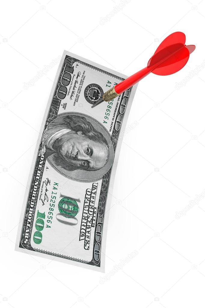 Dollars Bill with Darts Arrow