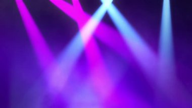 4k Resolution Video: Soyut Gece Kulübü Işıklandırma Konsepti. Yumuşak Odaklı Mor ve Mavi Işınlar Kusursuz Döngüsüz Döngü Canlandırma ve Atmosferik Parti Arkaplanı Oluşturma