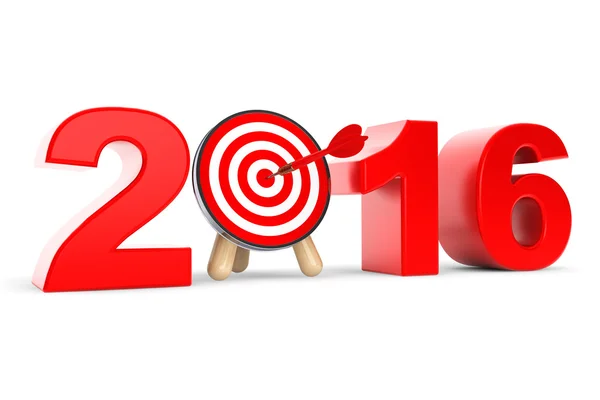 Darts Target as 2016 year Sign — Stock Photo, Image