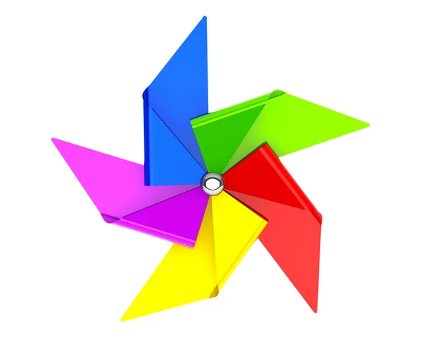 Colorido brinquedo pinwheel moinho de vento — Fotografia de Stock