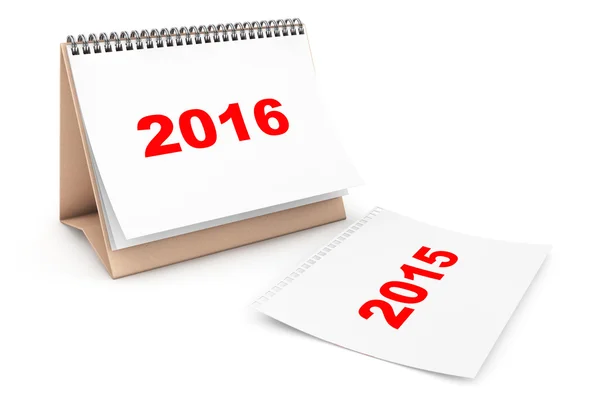 Calendario pieghevole con 2016 anno pagina — Foto Stock