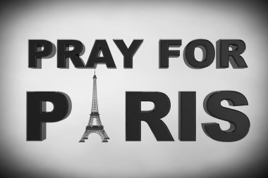 13 Kasım 2015 kavramı. Paris işareti için dua